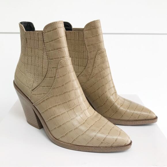 Rebecca Minkoff Sabana Croc Leather Boots - Picture 1 of 7